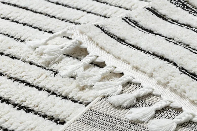 Koberec SEVILLA Z788B, biely/ antracit , Maroko, Shaggy