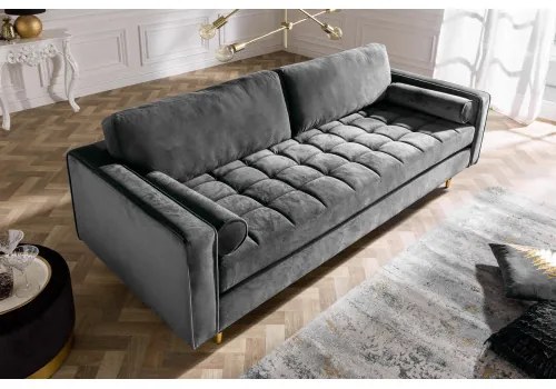 Sedacia súprava 39846 220cm Cozy - Zamat Šedá  - Komfort-nábytok