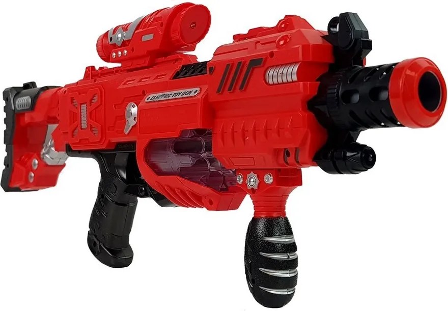 LEAN Toys Svietiaca pištoľ svietiaca v tme Penové náboje Dosah zvuku 45 m