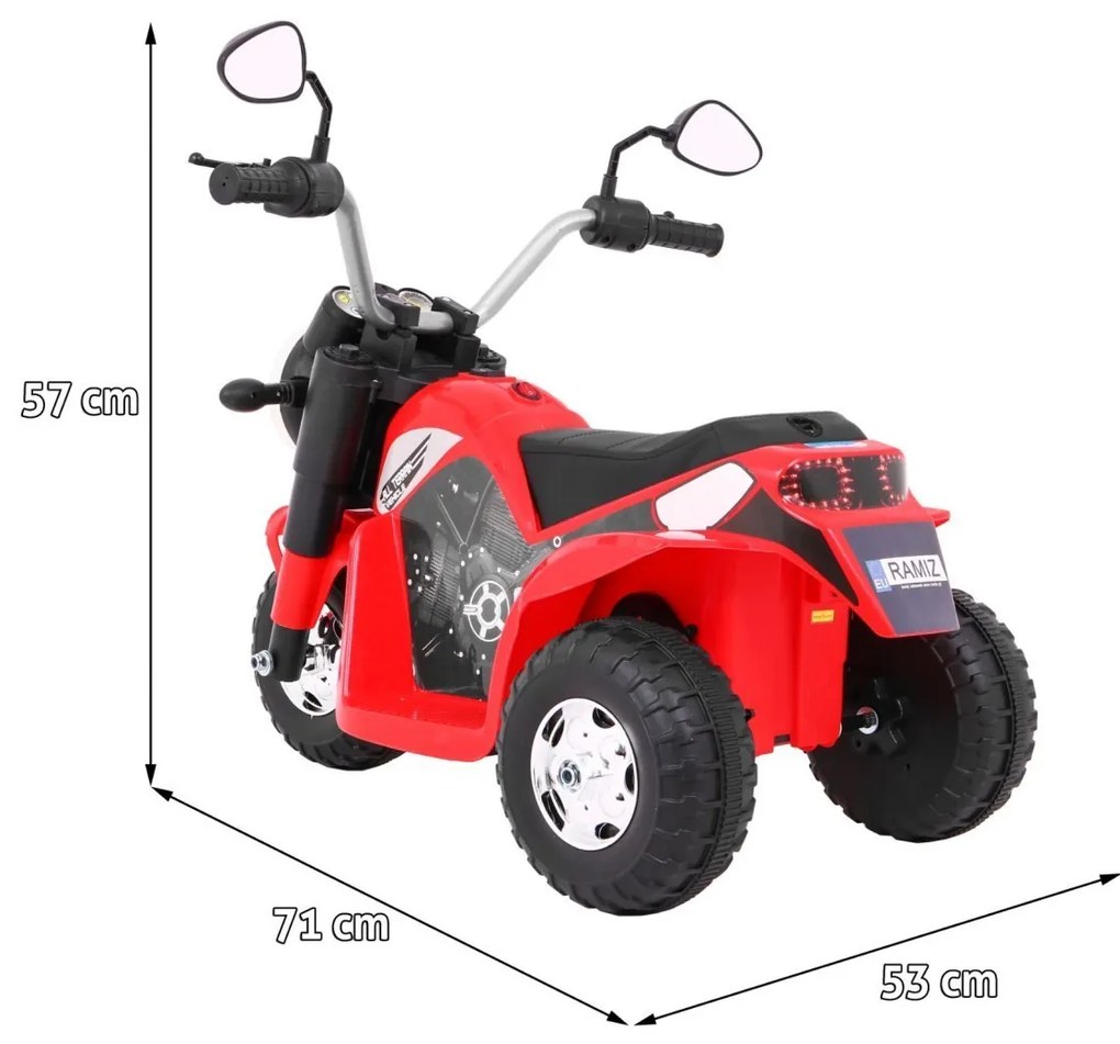 RAMIZ ELEKTRICKÁ MOTORKA MINIBIKE - ČERVENÁ - 1x 6V - 6V/4,5Ah - 2022