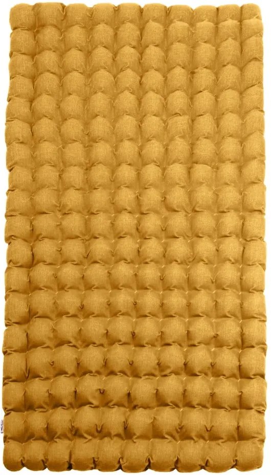 Tmavožltý relaxačný masážny matrac Linda Vrňáková Bubbles, 110 × 200 cm