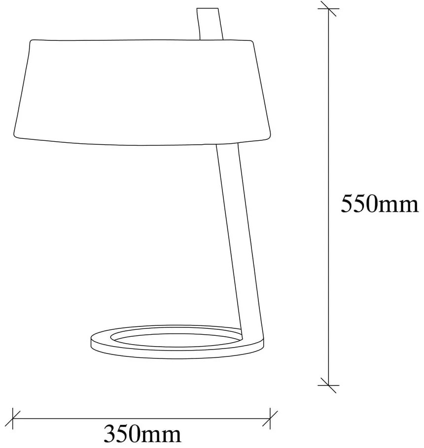 Bielo-čierna stolová lampa (výška 55 cm) Salihini – Opviq lights