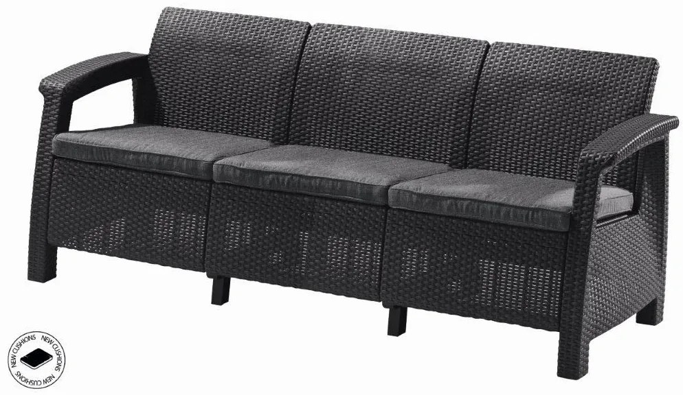 KETER Corfu love seat max záhradná pohovka, grafitová