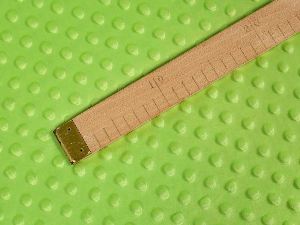 Biante Detská obliečka na vankúš Minky 3D bodky MKP-007 Hráškovo zelená 30 x 50 cm