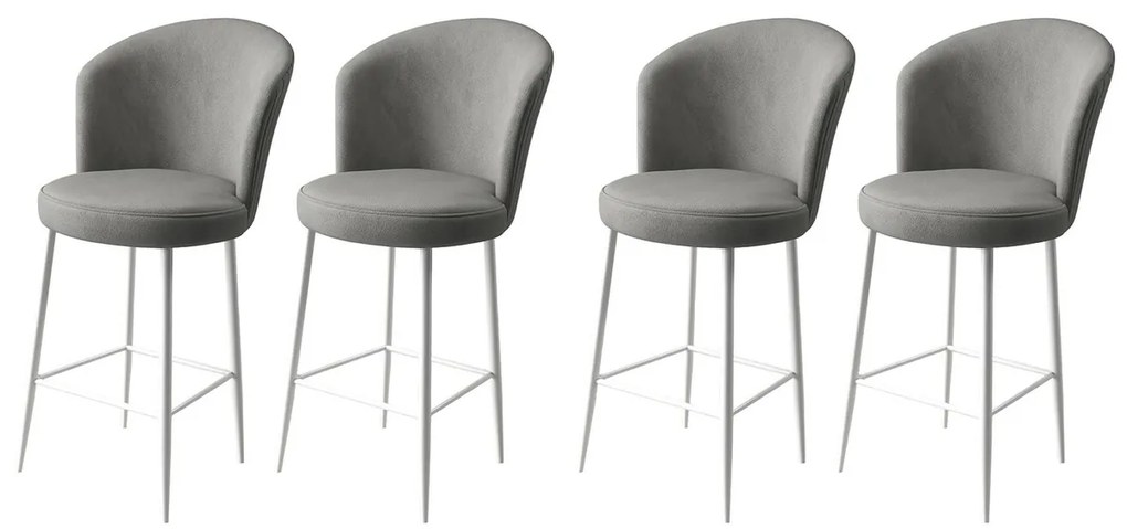 Sada barových stoličiek Fora Grey and White, 4 ks