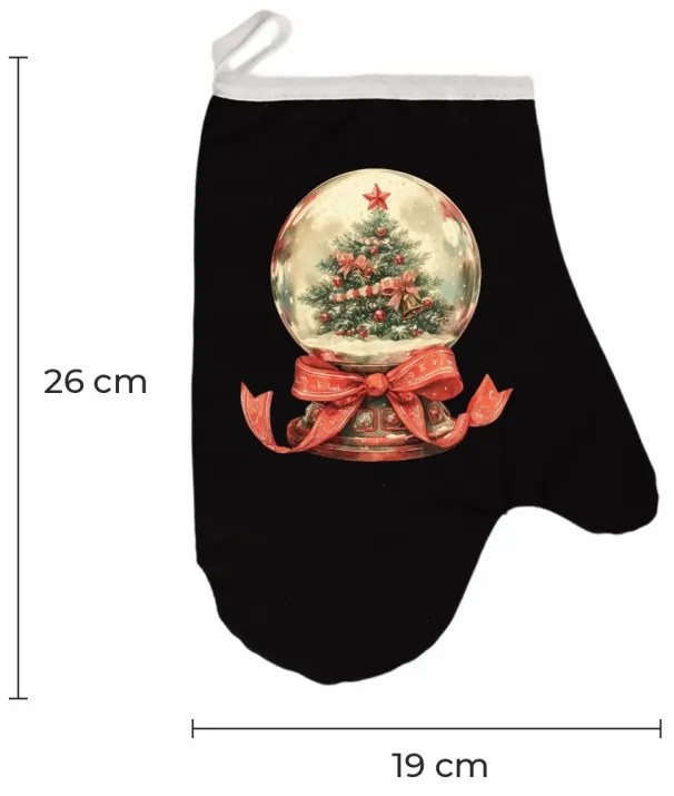 Vianočná kuchynská rukavica Gloria EMI, sivá