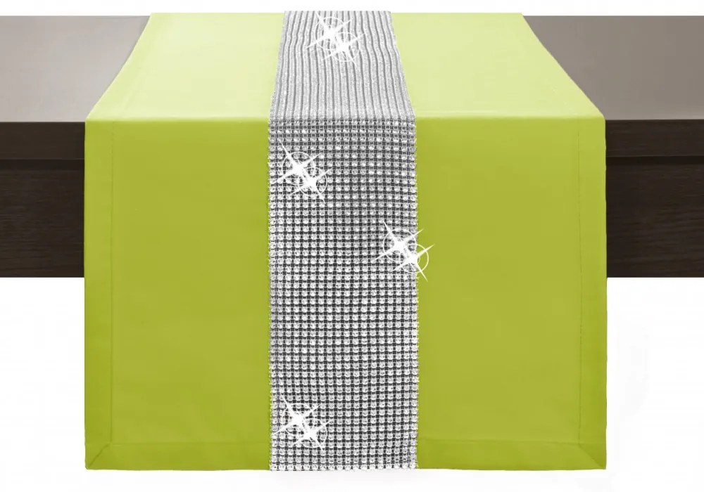 Dekorstudio Behúň na stôl GLAMOUR - limetkový Rozmer behúňa (šírka x dĺžka): 40x110cm