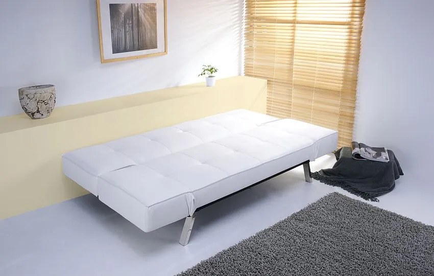 Pohovka Berlin, biela ekokoža