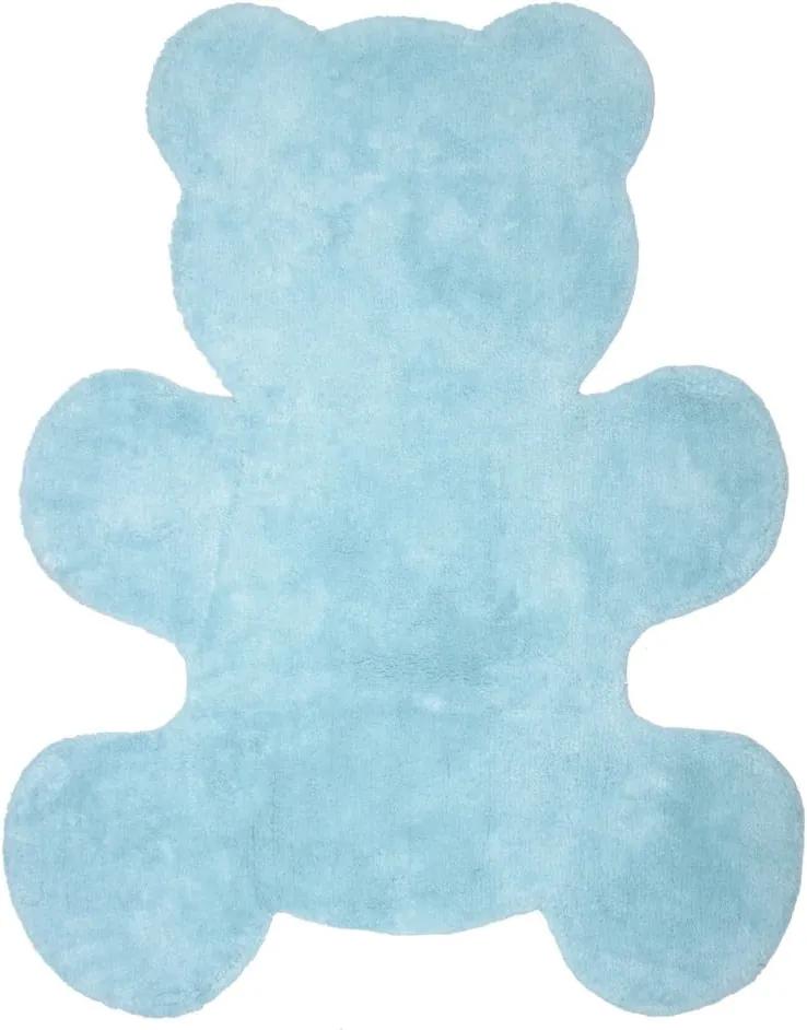 Detský modrý koberec Nattiot Little Teddy, 80 × 100 cm