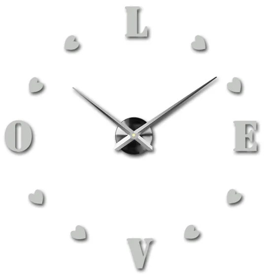 Moderné nalepovacie nástenné hodiny | 3D hodiny 12S011-Wanduhr