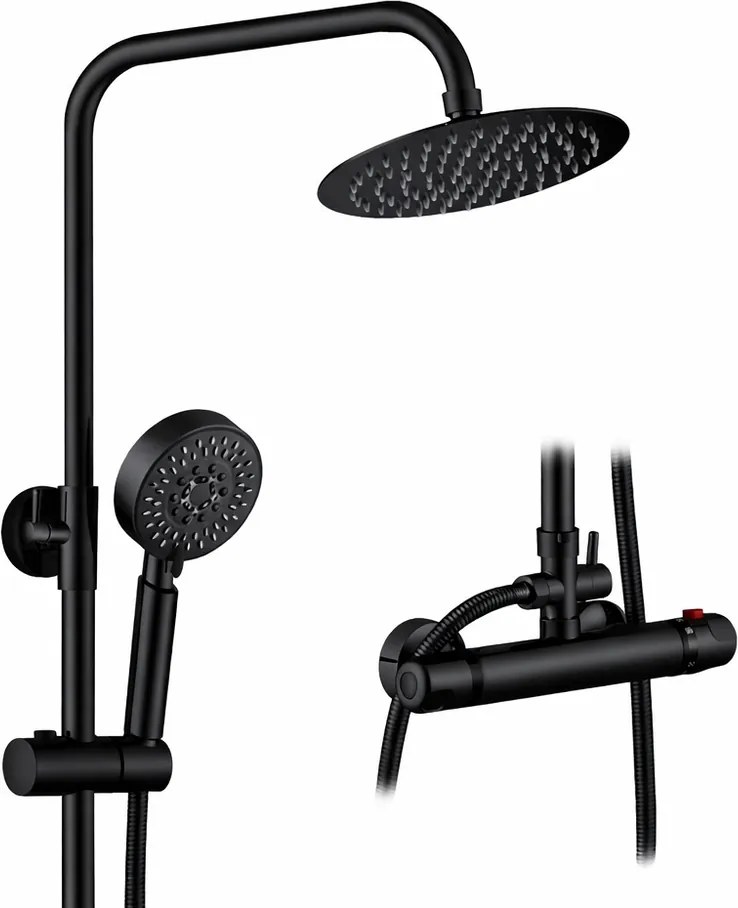 Voile Black sprchová súprava s termostatickou batériou