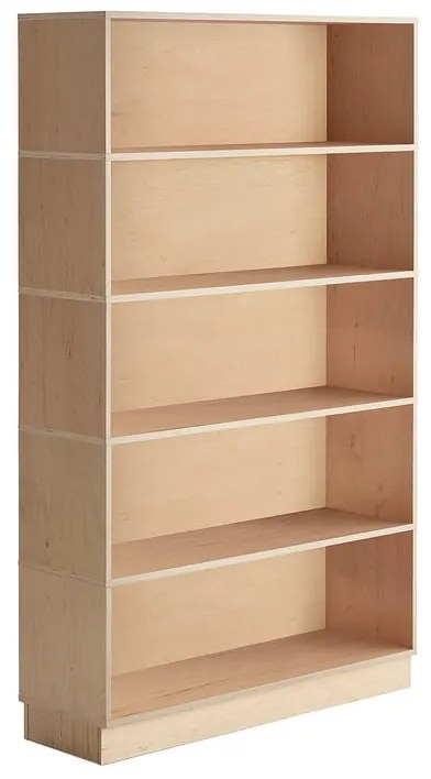 Drevená úložná skriňa RICO, 5 priehradiek, breza