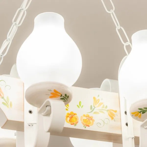 Brilagi - Luster na reťazi QUEEN 4xE14/40W/230V buk/krémová