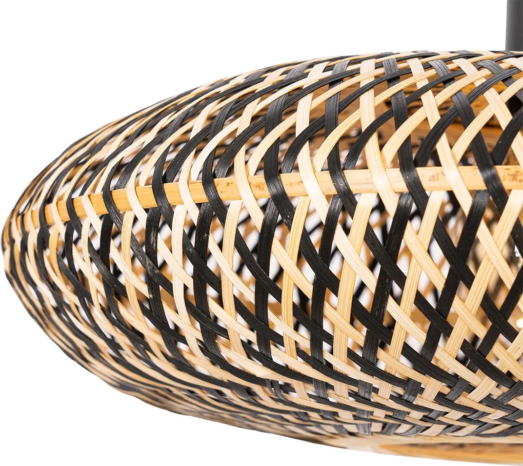 Orientálne závesné svietidlo čierny bambus 50 cm - Ostrava