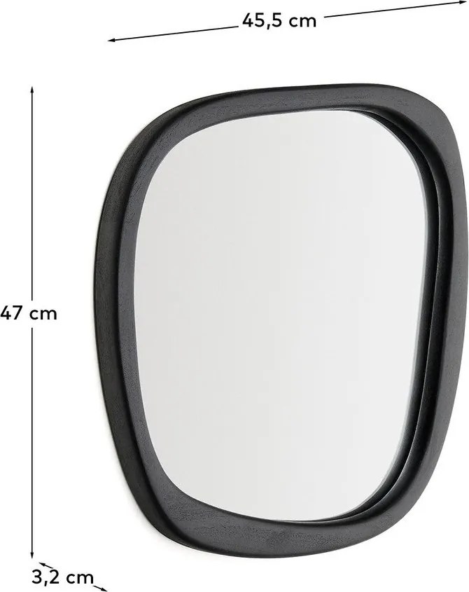 Nástenné zrkadlo s dreveným rámom 45,5x47 cm Alura – Kave Home