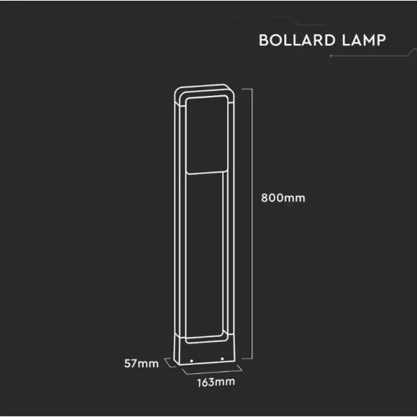 LED Vonkajšia lampa SAMSUNG CHIP LED/10W/230V 3000K IP65 čierna