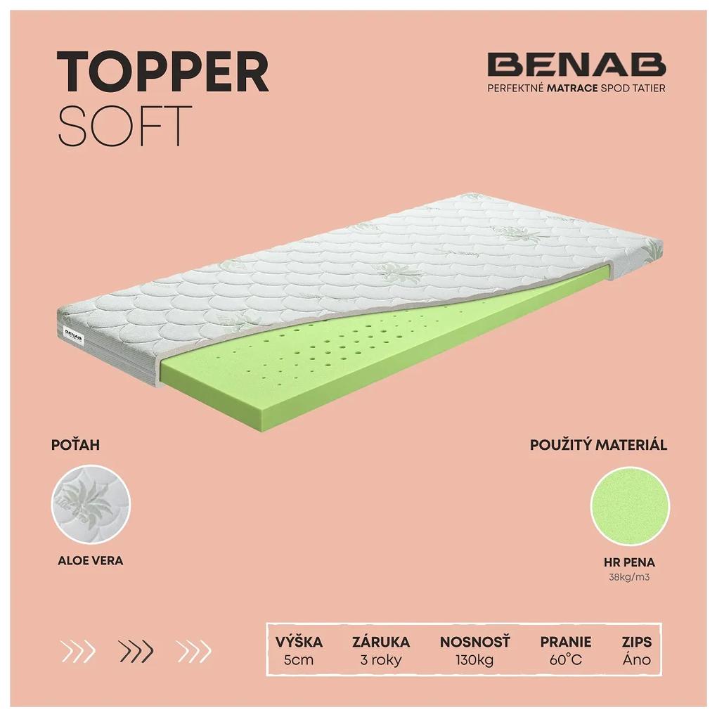 BENAB TOPPER SOFT HR vrchný matrac 100x200 cm Poťah ALOEVERA