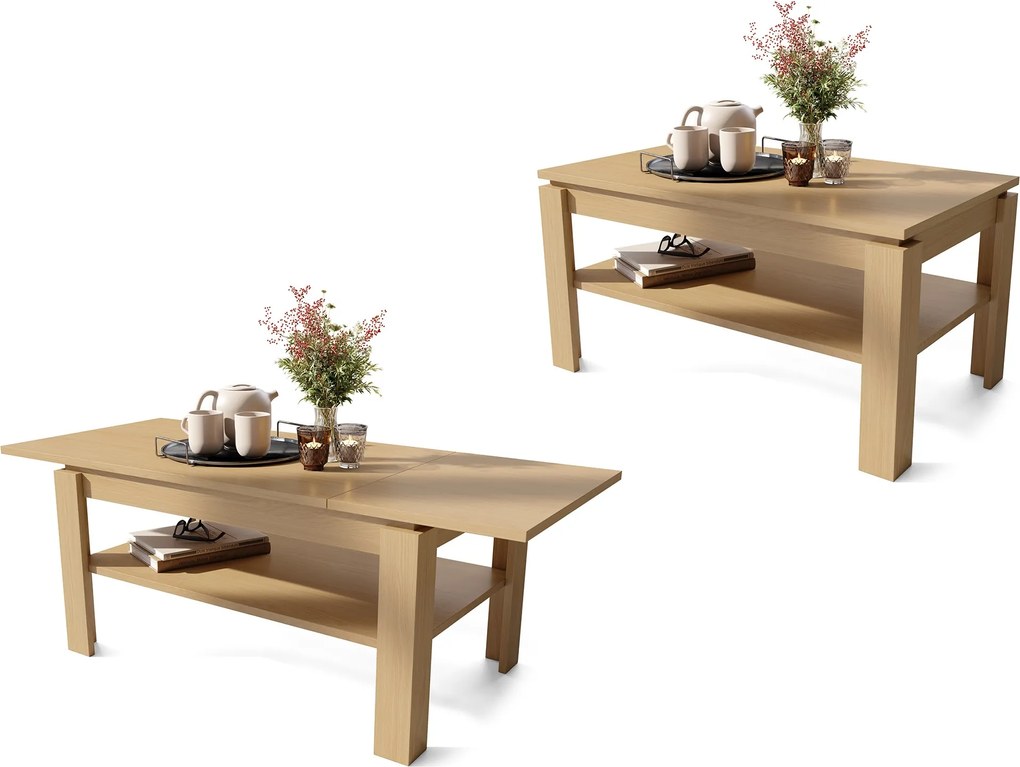 ASTI-R dub Oasis - moderný konferenčný stolík s rozkladacou doskou