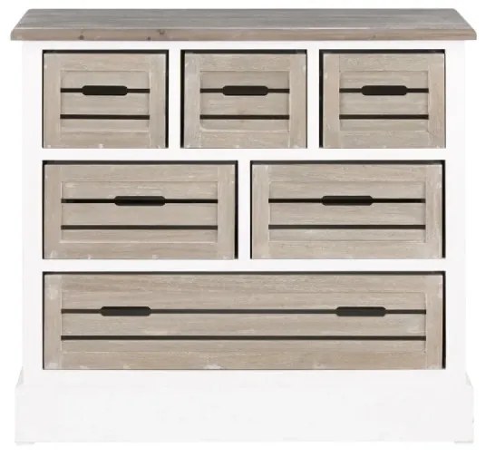 furniture-nabytek.cz - Masívna komoda Russel z paulovnie a MDF, lakovaná, biela