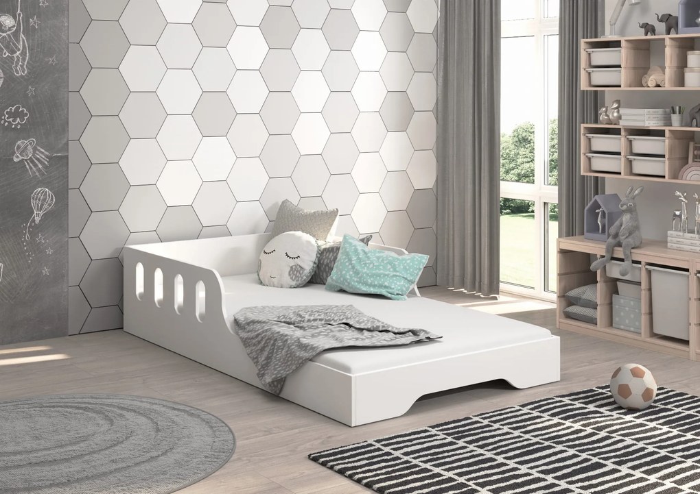 Wooden Toys Detská posteľ MALU 140x70, BIELA