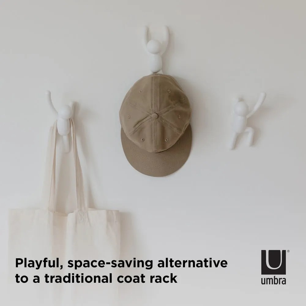 Nástenné plastové háčiky v súprave 3 ks Buddy - Umbra