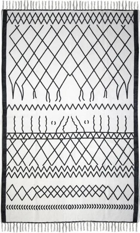 Čierno-biely bavlnený koberec HSM collection Colorful Living Garrio, 70 × 120 cm