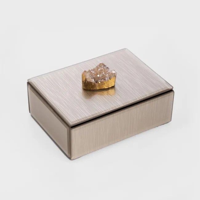 Šperkovnica PIERRE zlatá s kameňom 705243