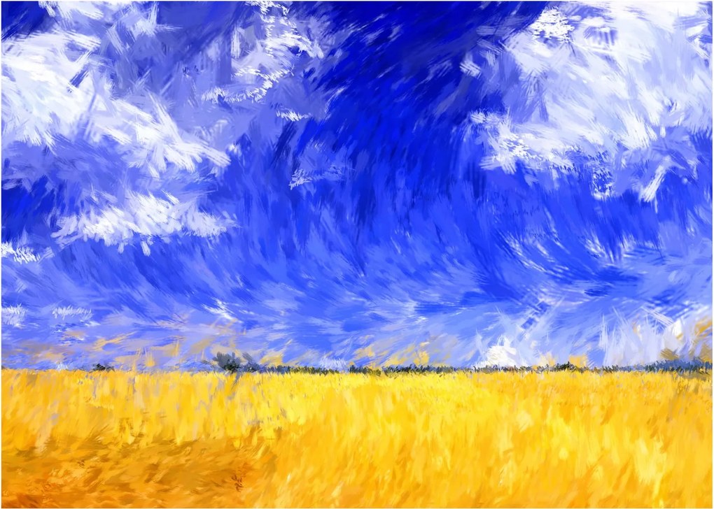 Obraz - Olejomaľba, Zlaté pole (70x50 cm)