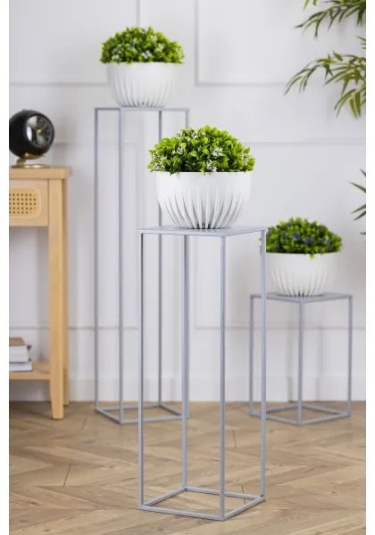 Stojan na kvety 70x24 cm šedá