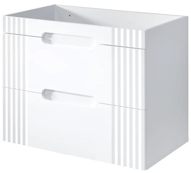 Umyvadlová skříňka Fiji s deskou a umyvadlem 60 cm dub coast evoke/bílá