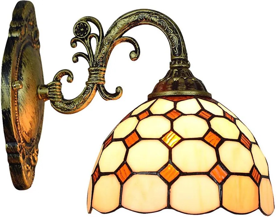 Brilagi - Tiffany vitrážová nástenná lampa DORAN 1xE27/40W/230V