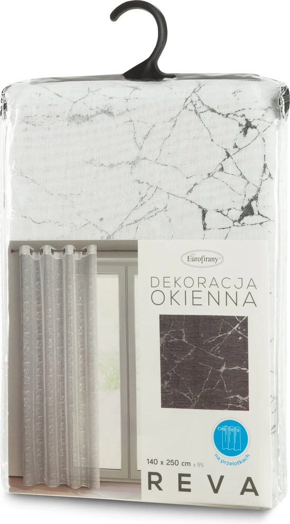 ZÁCLONA NA KRÚŽKOCH REVA 140X250 CM VZOROVANÁ