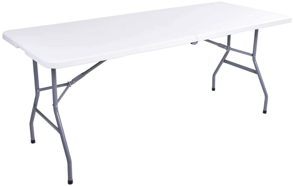 Cateringový stôl PARTY WHITE skladateľný do kufra 180 cm