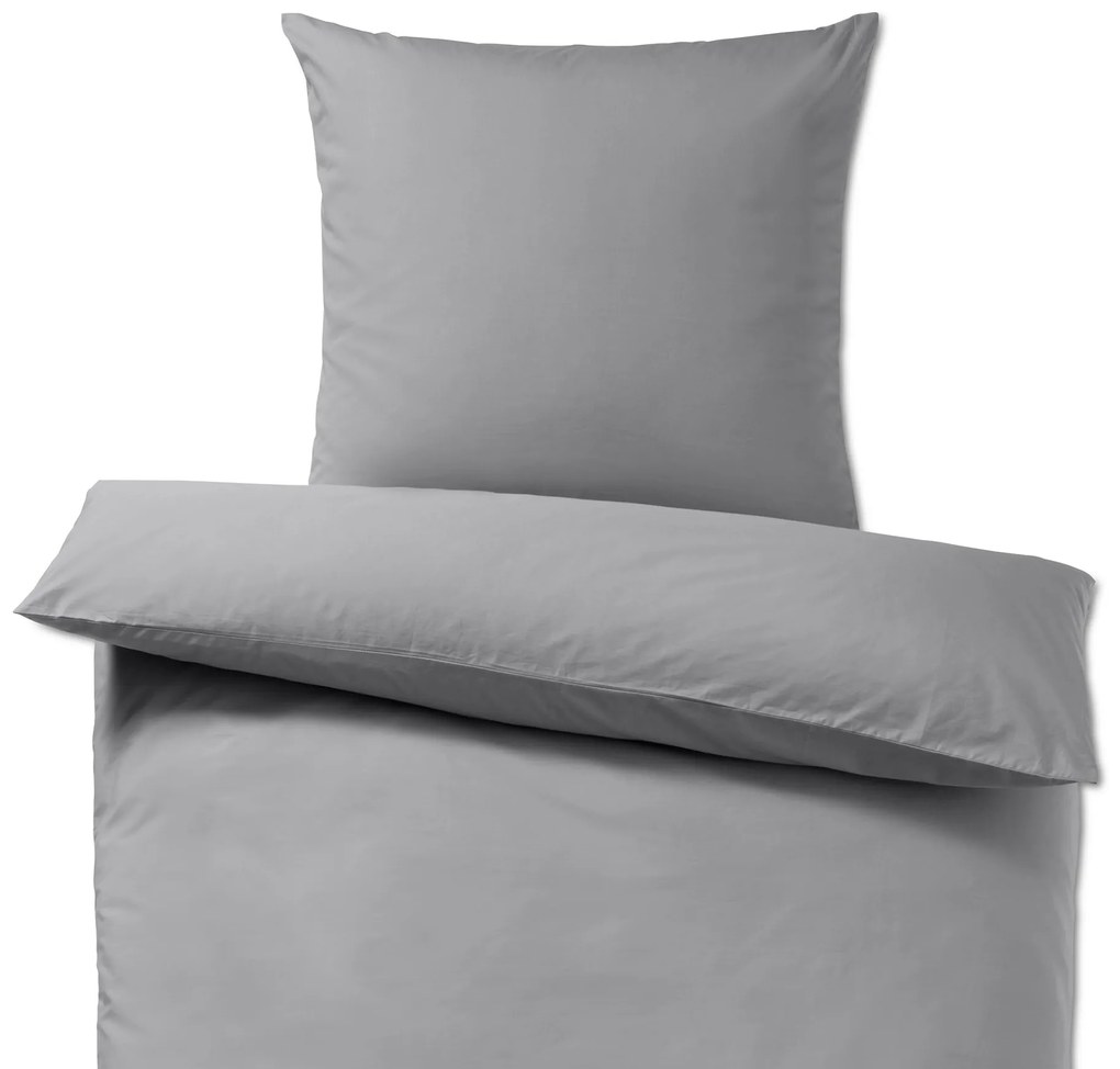 Posteľná bielizeň z perkálu, štandardná veľkosť, sivá