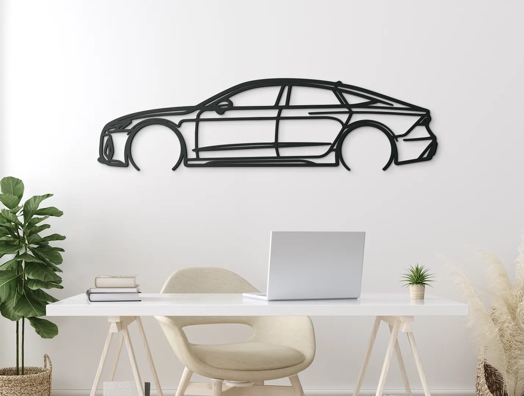 drevko Drevený obraz Audi RS7 Rozmer obrazu: 23 x 86 cm, Farba dekorácie: Čierna