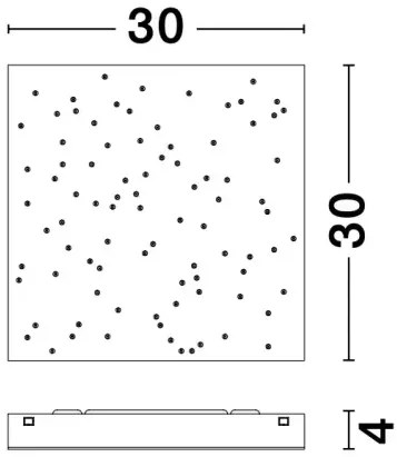 Stropné svietidlo LED so stmievaním Cielo 30 biele s diaľkovým ovládaním