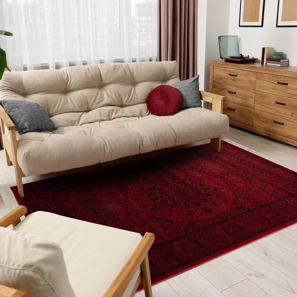 Dywany Łuszczów, Kusový koberec Orient 6039 vínový, 180x270, červená, kancelária