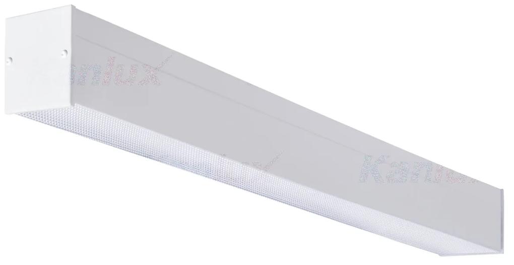 KANLUX Stropné osvetlenie pre LED trubice T8 AMADEUS, 1xG13, 58W, 154x6, 9x6cm, biele, mikroprizmatický dif