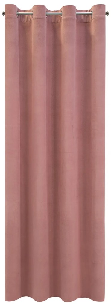 ZATEMŇOVACÍ ZÁVES NA KRÚŽKOCH MILO 140X250 CM STARORUŽOVÁ