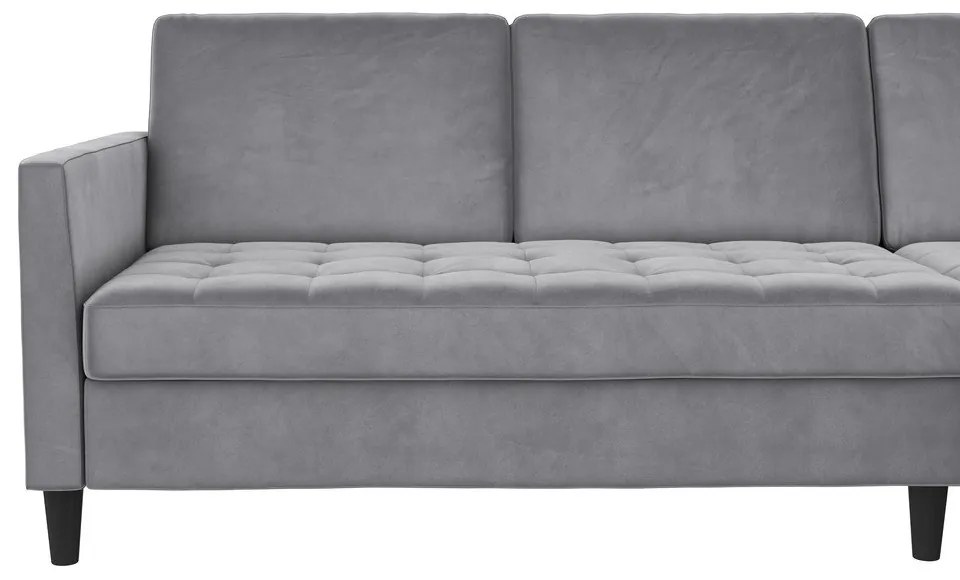 Svetlosivá zamatová rohová pohovka Presley – Støraa