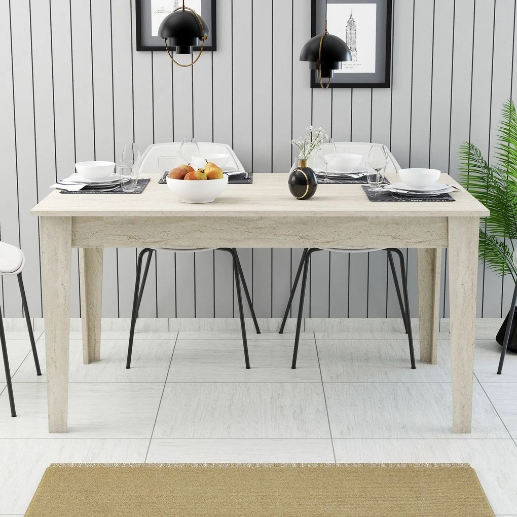 Jedálenský stôl Milly (travertín). Akcia -20%. Vlastná spoľahlivá doprava až k Vám domov. 1145476