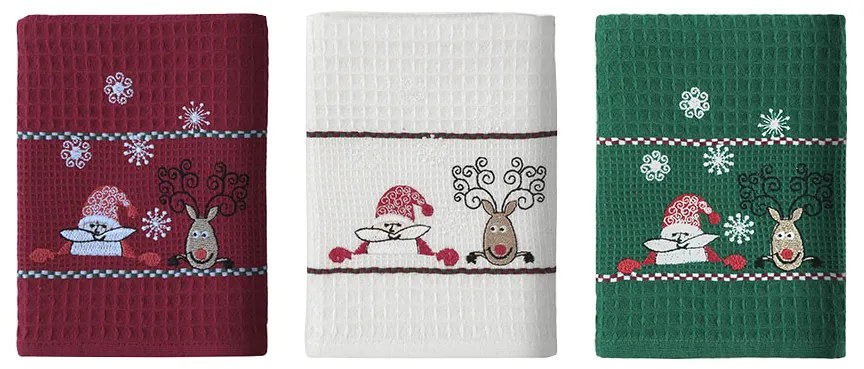 SADA KUCHYNSKÝCH UTIEROK SANTA 3 KS 40X60 CM VZOROVANÉ