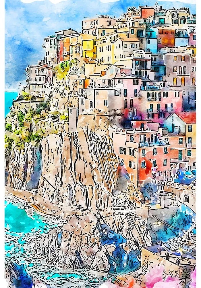 Obraz 60x90 cm Manarola – Fedkolor
