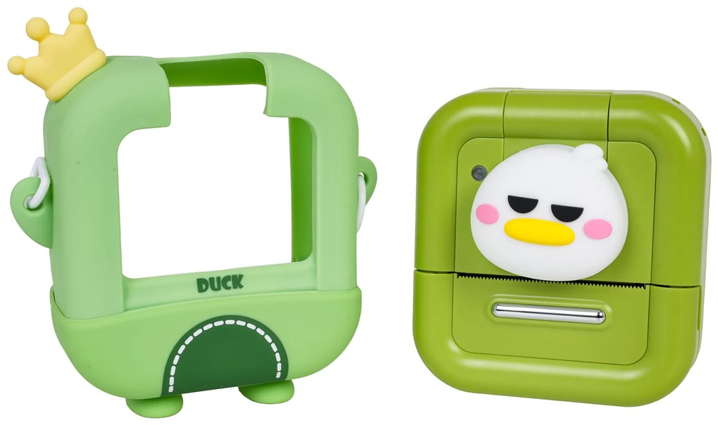 Detský fotoaparát s tlačiarňou – Medveď alebo Kačka + fixky a nálepky Tvar: Kačka