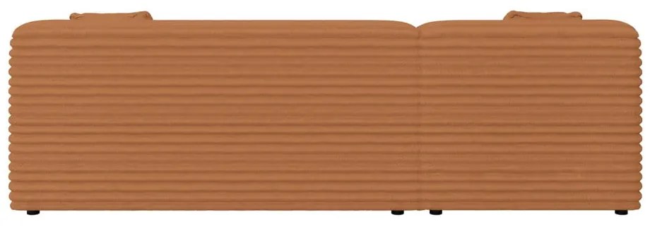 Menčestrová rohová pohovka v terakotovej farbe (ľavý roh/s leňoškou) Martin – Ropez