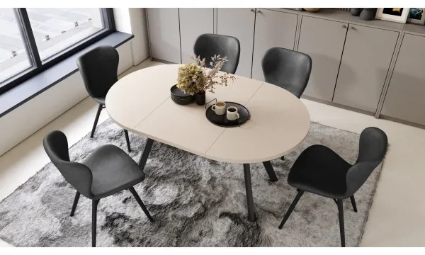 Jedálenský stôl ARTUR béžový/čierny