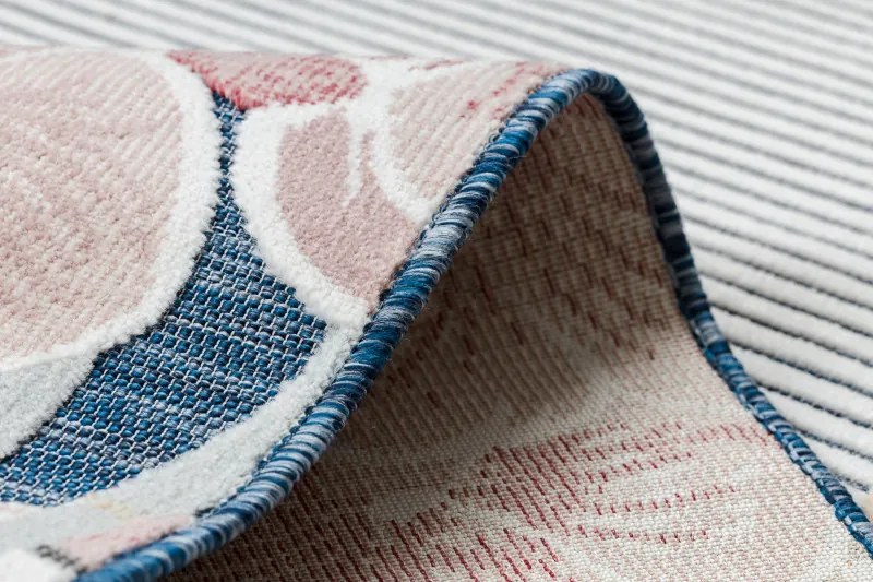Dywany Łuszczów, Kusový koberec Botanic 65240 Flamingo navy – na von aj na doma, 117x170, modrá, chodba / predsieň