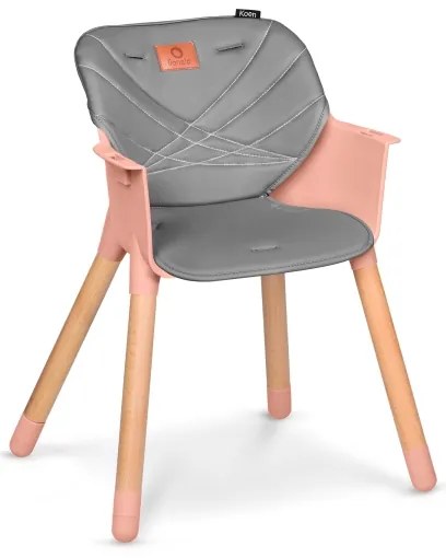 Lionelo - Detská jedálenská stolička 2v1 KOEN Pink Rose