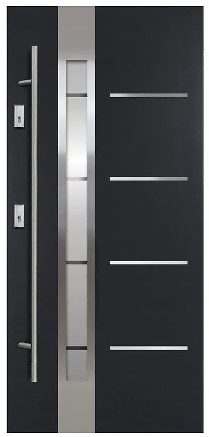 Dvere vchodové Luna S68 2ZA 90L antracit antaba 160