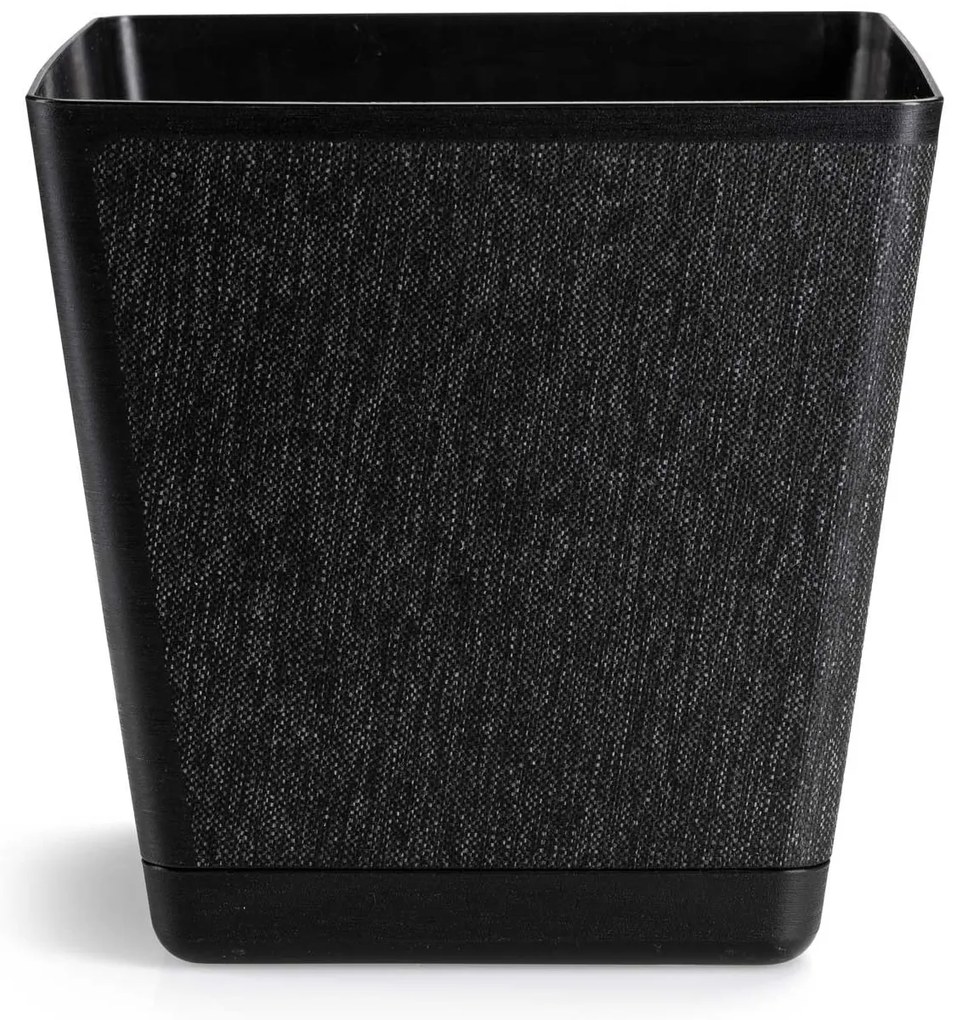 PLASTOVÝ KVETINÁČ PILEA TX 24X24 CM ČIERNA